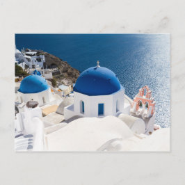 Cartão Postal Santorini - Catedral Azul no Cartaz Oia