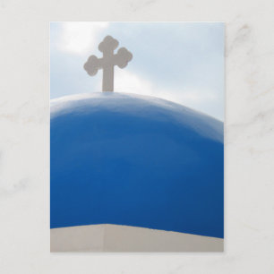 Cartão Postal Santorini Cross na Tarde Sun