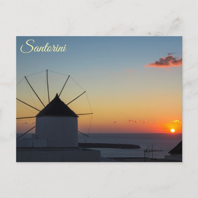 Cartão Postal Santorini, Grécia (Frente)