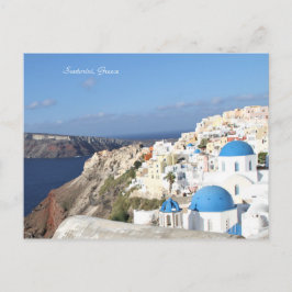 Cartão Postal Santorini, Grécia, Cartão-postal. Ilha,