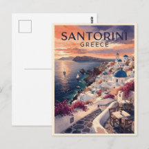 Santorini Grécia Viagem Vintage