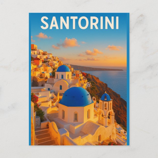 Cartão Postal Santorini – Greece’s Island Paradise (Frente)