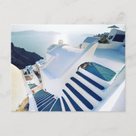 Cartão Postal Santorini Oia Steps, Grécia