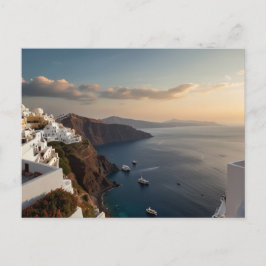 Cartão Postal Santorini Sunset Bliss