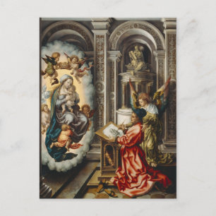 Cartão Postal Santos com Maria e Jesus Bebê