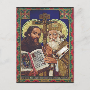 Cartão Postal Santos Cyril e Metodius Patrons da Europa