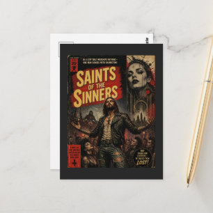 Cartão Postal Santos dos Pecadores Capa de Livro Falso Jesus
