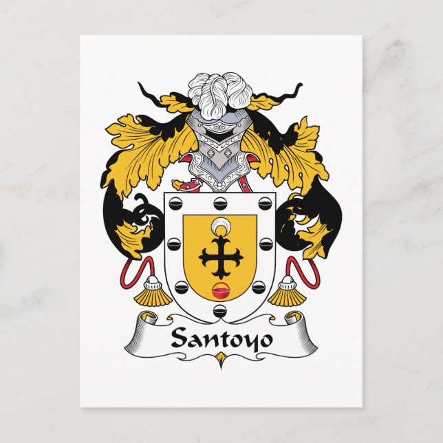 Cartão Postal Santos Family Crest (Frente)