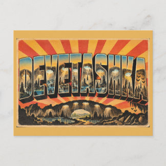 Cartão Postal Santuário de Morcegos da Caverna de Devetashka Art