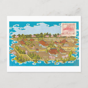 Cartão Postal Santuário Meiji vintage no Japão
