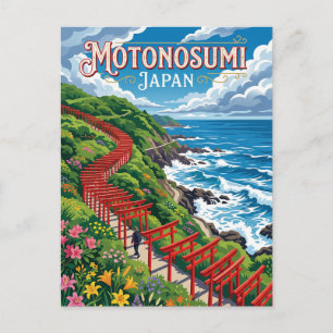 Cartão Postal Santuário Motonosumi Japão