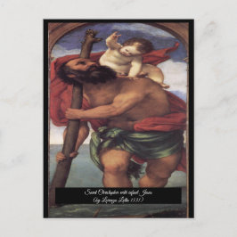 Cartão Postal São Cristóvão com o Menino Jesus