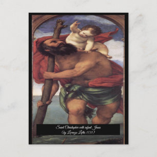 Cartão Postal São Cristóvão com o Menino Jesus