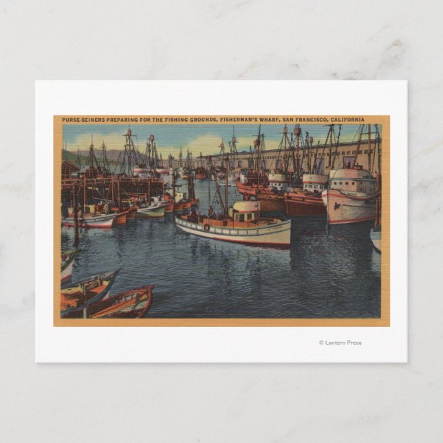 Cartão Postal São Francisco, CA, cercadores com rede de cerco no (Frente)