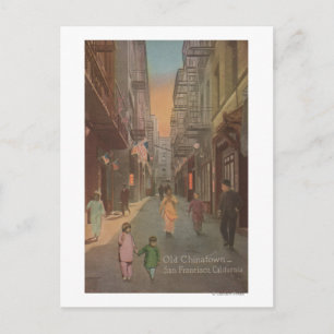 Cartão Postal São Francisco, CAView da velha Chinatown Street
