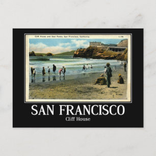 Cartão Postal São Francisco, Cliff House, Seal Rocks, Vintage