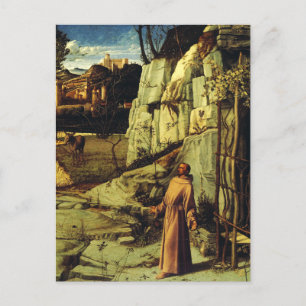 Cartão Postal São Francisco no Deserto por Giovanni Bellini
