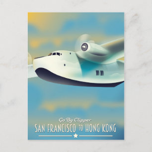 Cartão Postal São Francisco para Hong Kong de clipper
