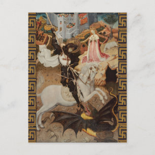 Cartão Postal São Jorge e o Dragão por Bernat Martorell