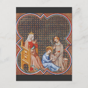 Cartão Postal São Luís IX da França Patrono dos Reis Arte