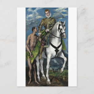 Cartão Postal São Martinho e o Mendigo por El Greco