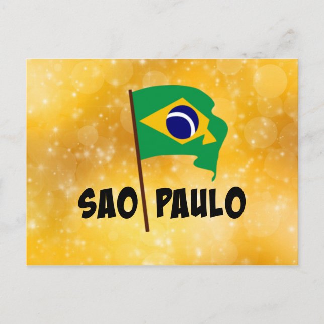 Cartão Postal São Paulo, Bandeira do Brasil (Frente)