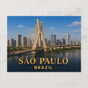 Cartão Postal ✈️ São Paulo Brasil Viagem Presente 🌆