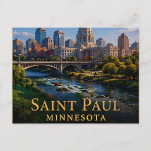 Cartão Postal São Paulo Minnesota Rio Mississippi & Capitol