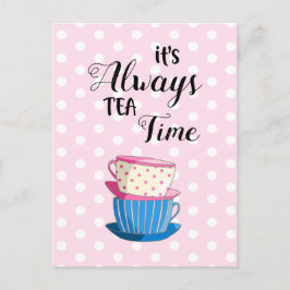 Cartão Postal São sempre copos do Tea Time Cote