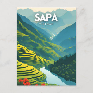Cartão Postal Sapa Vietnã - Vintagem Cênica