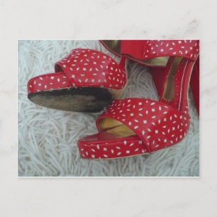 Cartão Postal Sapatos Vermelhos