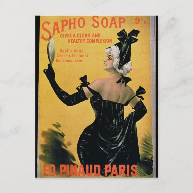 Cartão Postal Sapho Soap - Dá uma Complexação Clara e Saudável (Frente)