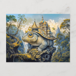 Cartão Postal Sapo castelo steampunk