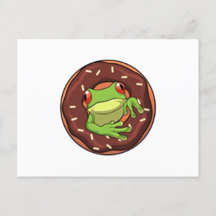 Cartão Postal Sapo com Donut