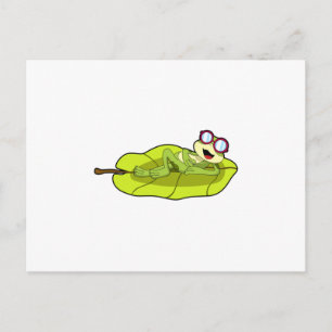Cartão Postal Sapo com Óculos de Sol