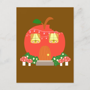 Cartão Postal Sapo da Apple Fruta House