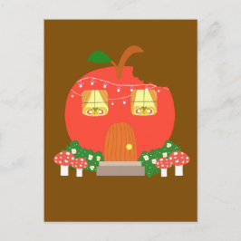 Cartão Postal Sapo da Apple Fruta House