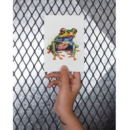 Cartão Postal Sapo da Floresta Tropical Emerald Eye