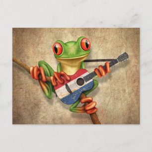 Cartão Postal Sapo De Árvore Jogando Pavilhão Holandês