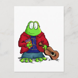 Cartão Postal Sapo de Nerd para Estudantes Universitários
