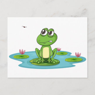 Cartão Postal sapo e água