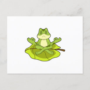 Cartão Postal Sapo em Meditar