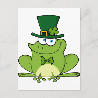 Cartão Postal Sapo Feliz Leprechaun