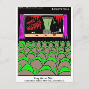 Cartão Postal Sapo Horror Filme Engraçado Camisetas Mágicas Ca