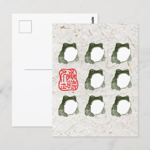 Cartão Postal Sapo Indecente Japonês Fez século XIX