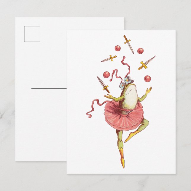 Cartão Postal Sapo malabarista (Frente/Verso)