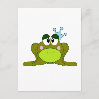 Cartão Postal Sapo Príncipe com desenho azul