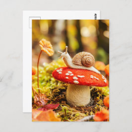 Cartão Postal Sapo Salgado Sobre O Cogumelo Ágico Voador