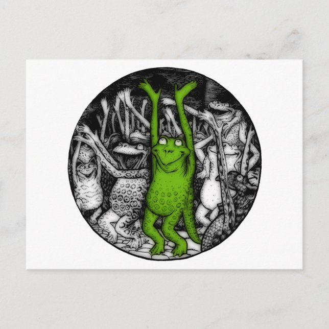 Cartão Postal Sapos de aplausos (Frente)