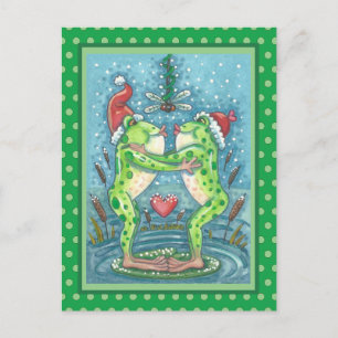 CARTÃO POSTAL SAPOS DE PAPAIS NOEIS CUTÂNEOS BEIJANDO EM DRAGON